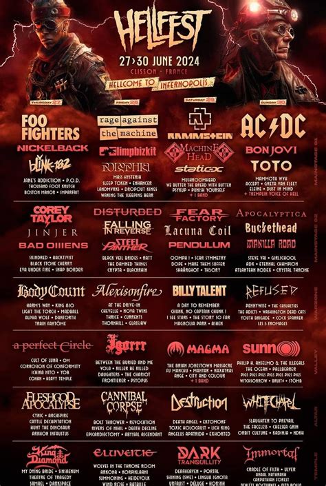participation lineup for 2024 hellfest